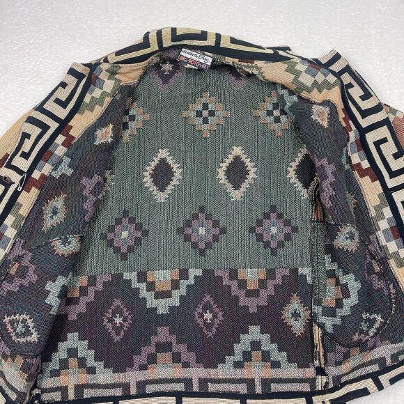 Vtg Its Outta The Bag Unge Potch Ket Womens Navajo Southwest Aztec Jacket Sm USA - Picture 13 of 15